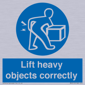Lift heavy objects correctly